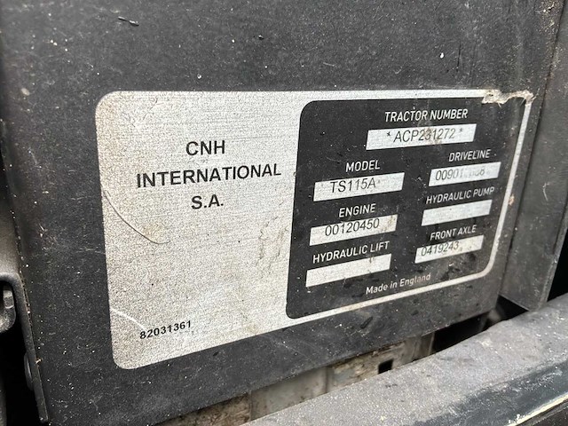 2004 new holland ts115a vierwielaangedreven landbouwtractor - afbeelding 22 van  29
