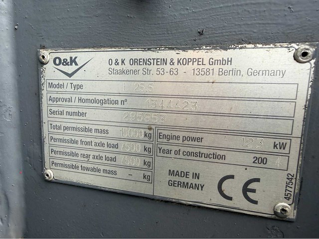 2004 o&k l25.5 shovel - afbeelding 14 van  21