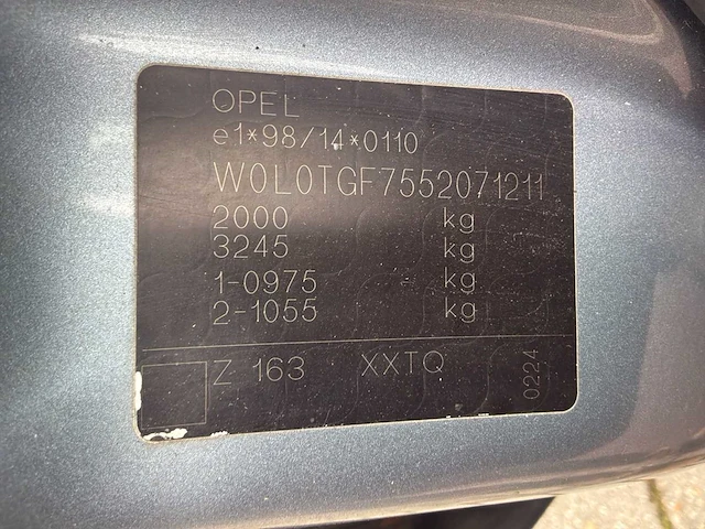2004 opel zafira 1.8-16v maxx personenauto - afbeelding 2 van  15