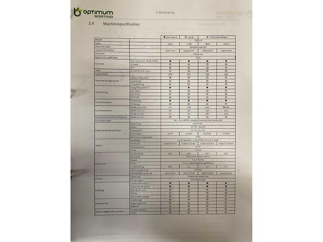 2004 optimum sorting mlt18122230 optische bandsorteermachine met invoertriller - afbeelding 16 van  22