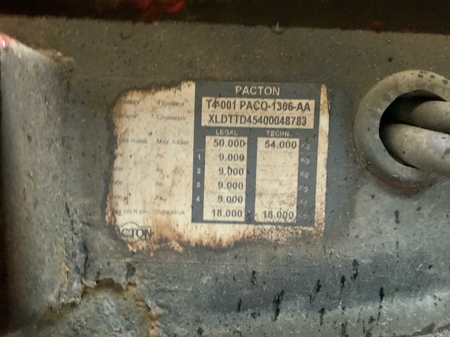 2004 pacton t4-001 oplegger met kennis kraan - afbeelding 15 van  33