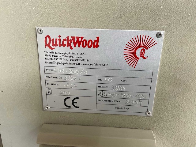 2004 quickwood cd2-300/4 borstel-/profielschuurmachine - afbeelding 6 van  6