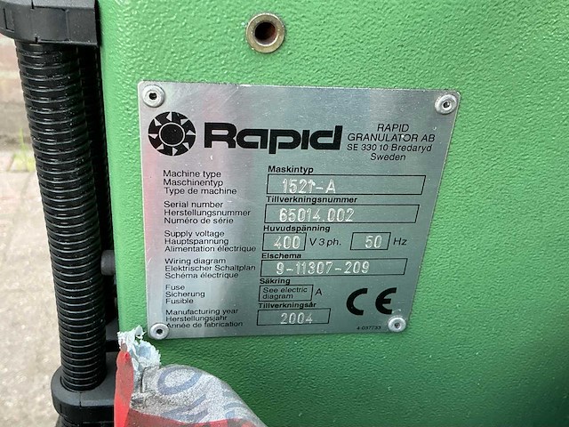 2004 rapid 1521a granuleermachine / snijmolen - afbeelding 3 van  11