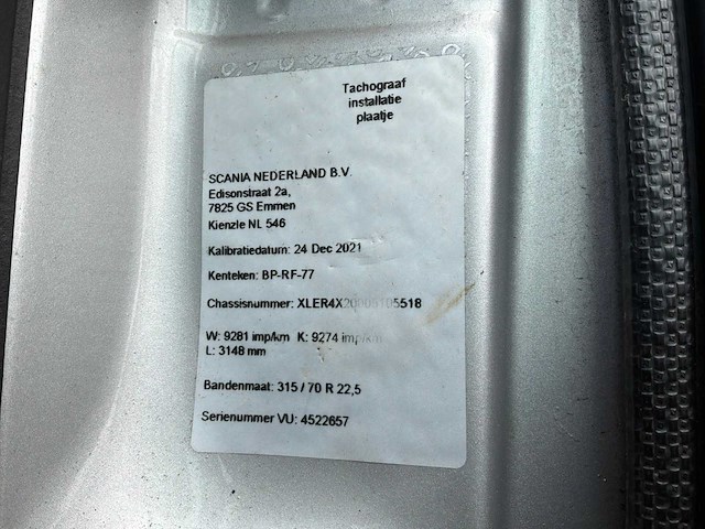 2004 scania 620 v8 vrachtwagen, opleggertrekker - afbeelding 16 van  20