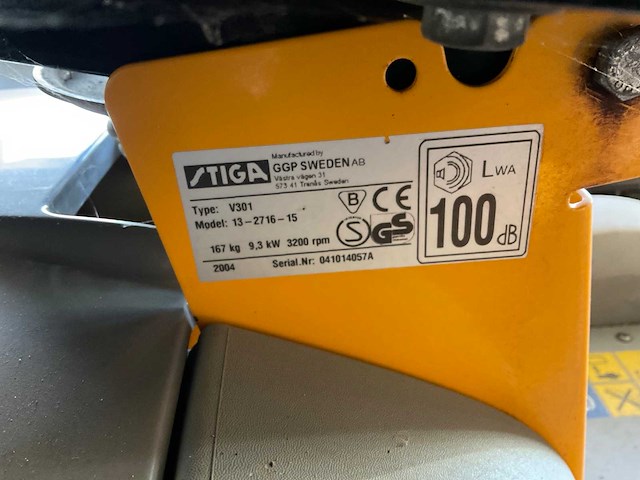 2004 stiga ready hst v301 zitmaaier - afbeelding 7 van  7