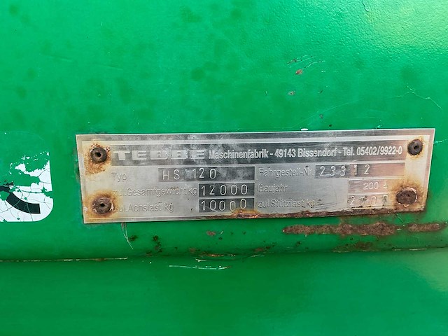 2004 tebbe hs120 compoststrooier - afbeelding 30 van  30