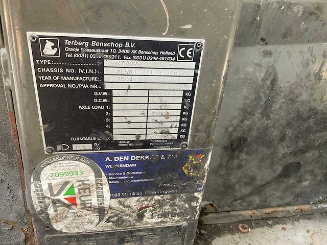 2004 terberg rt222 4x4 terminaltrekker - afbeelding 17 van  17