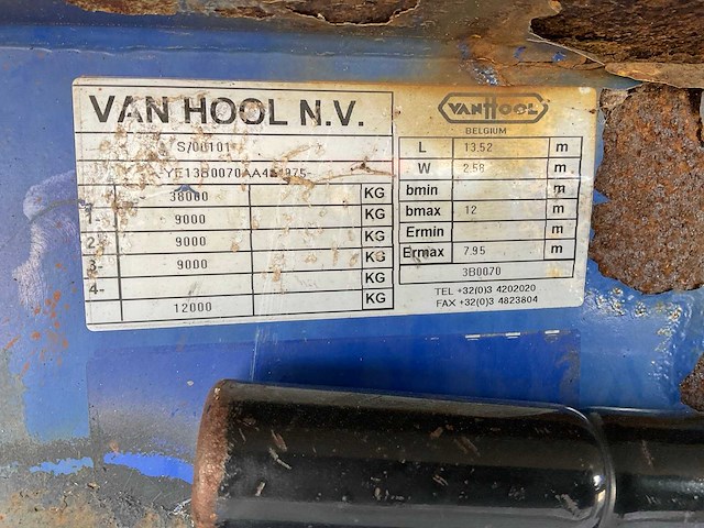2004 van hool 3 b 0070 oplegger - afbeelding 5 van  7