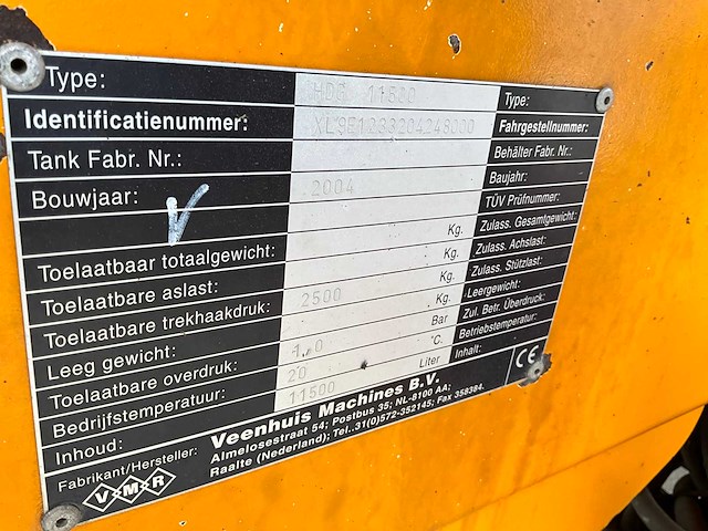 2004 veenhuis hdg11500 bemestertank met bemester - afbeelding 9 van  41