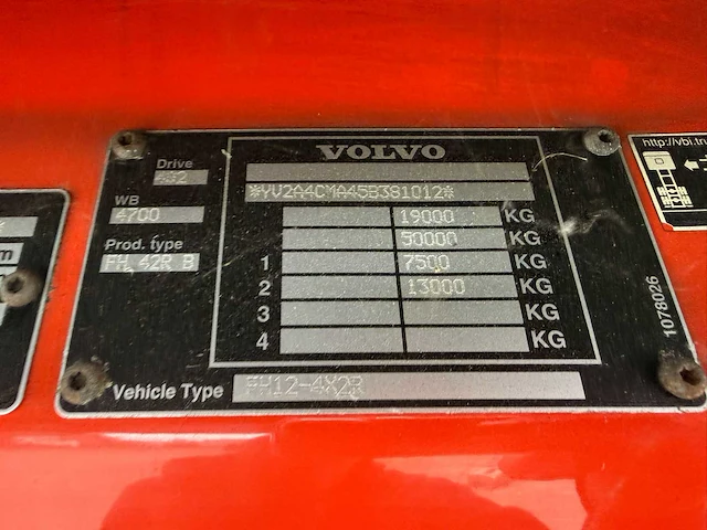 2004 volvo fh12 4x2r fal7.5 rad-a4/l/90 bedrijfswagen - afbeelding 13 van  30