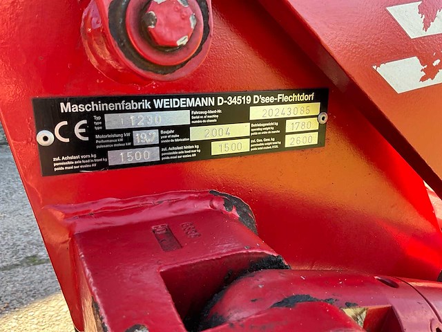 2004 weidemann 1230 shovel / wiellader - afbeelding 10 van  15