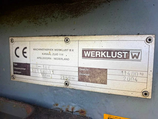 2004 werklust wg-18e shovel - afbeelding 16 van  16