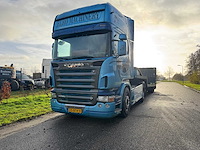 2005 - scania - v8 - r580 - vrachtwagen met kwb dieplader (combinatiekavel 3 en 28) - afbeelding 1 van  4
