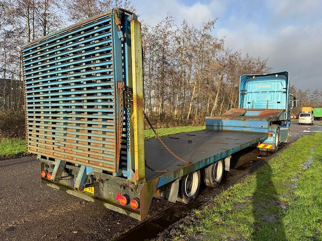 2005 - scania - v8 - r580 - vrachtwagen met kwb dieplader (combinatiekavel 3 en 28) - afbeelding 3 van  4