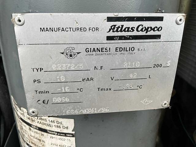 2005 atlas copco 02372/5 mobiele dieselcompressor - afbeelding 3 van  11
