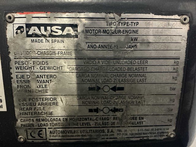 2005 ausa ch200h vorkheftruck - afbeelding 33 van  36