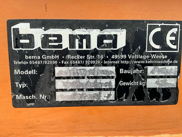 2005 bema hydraulisch aangedreven veegmachine - afbeelding 16 van  18