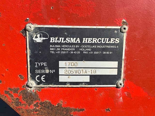2005 bijlsma hercules 1700 kipper - afbeelding 11 van  22