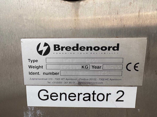 2005 bredenoord gg30n noodstroomaggregaat - afbeelding 15 van  19