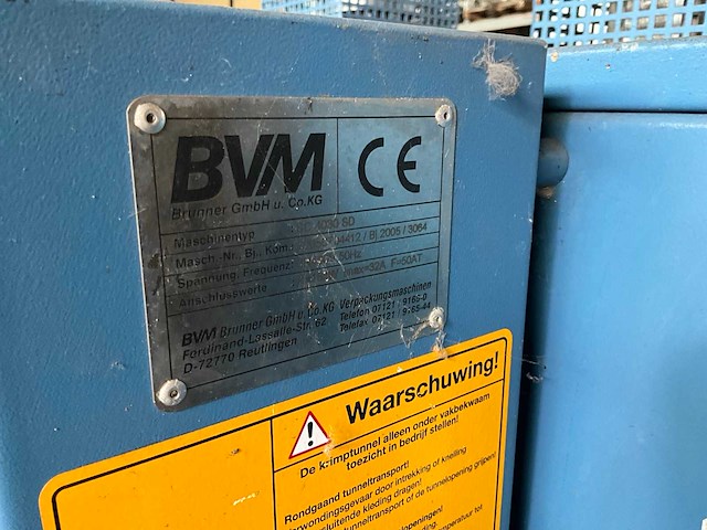 2005 bvm sc 4030 sd folie krimptunnel - afbeelding 8 van  10