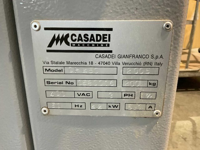 2005 casadei cp250 langgatboormachine - afbeelding 10 van  10