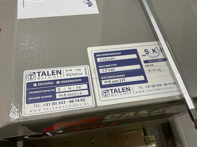 2005 casadei cp250 langgatboormachine - afbeelding 7 van  10