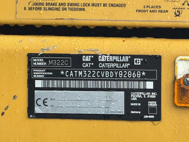 2005 caterpillar m322c mobiele graafmachine - afbeelding 6 van  7