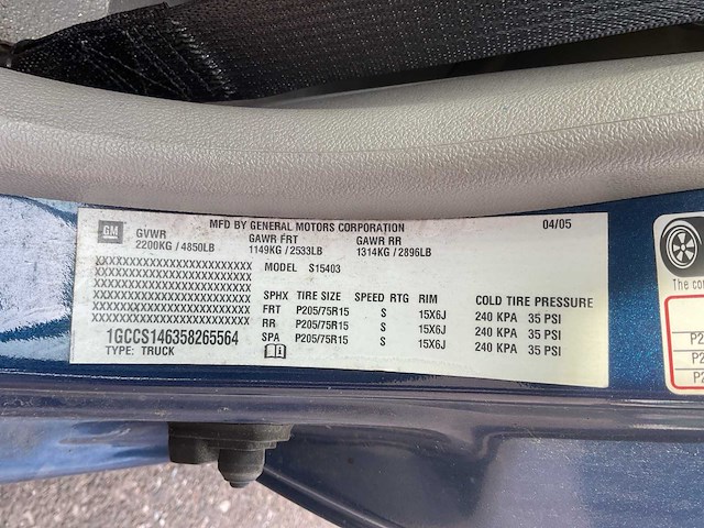2005 chevrolet colorado personenauto - afbeelding 8 van  16