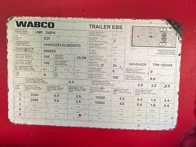 2005 dapa 2 as gestuurde kraan trailer - afbeelding 9 van  17