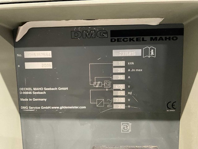 2005 deckel maho 35m verticale cnc -bewerkingscentrum - afbeelding 7 van  14