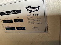 2005 degen tam 25/600 gereedschapslijpmachine - afbeelding 12 van  12