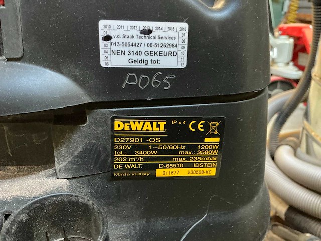 2005 dewalt d27901-qs industriële stofzuiger - afbeelding 3 van  3