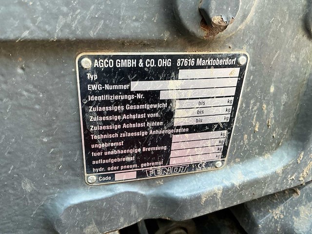 2005 fendt 818 vierwielaangedreven landbouwtractor - afbeelding 6 van  8