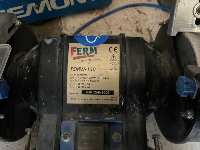 2005 ferm fsmw-150 werkbankslijpmachine - afbeelding 2 van  2