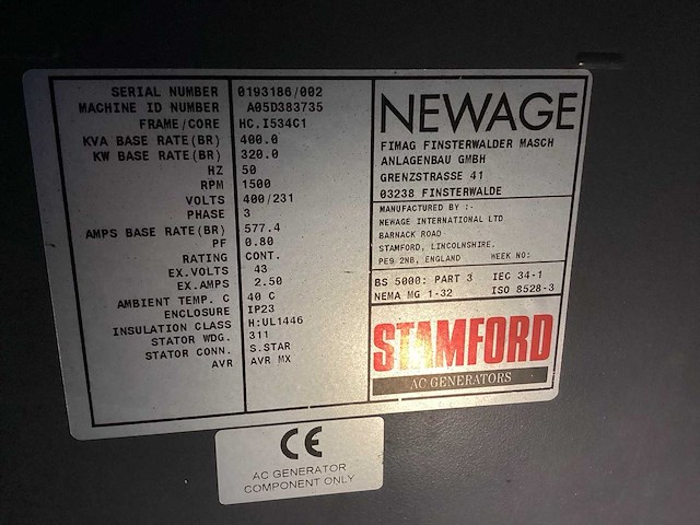 2005 fimag sec-b 400 kva stroomgenerator - afbeelding 4 van  13