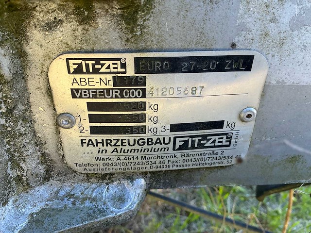 2005 fitzel euro 00 aanhangwagen / autotrailer - afbeelding 9 van  18