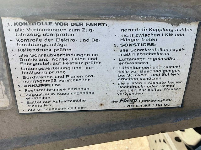 2005 fliegl sds 390 container aanhangwagen - afbeelding 7 van  16