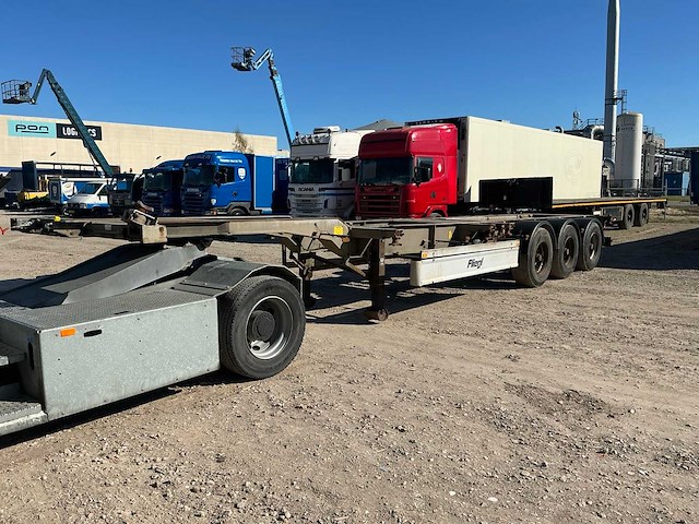 2005 fliegl sds 390 container aanhangwagen - afbeelding 1 van  16