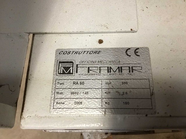 2005 framar ra60 afkortcirkelzaagmachine - afbeelding 8 van  8