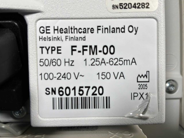 2005 ge f-fm-0p patiëntmonitor - afbeelding 8 van  8