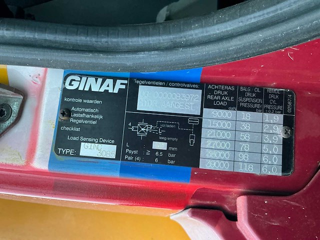 2005 ginaf ginc 3085 x4446 landbouwvrachtwagen met kipper - afbeelding 29 van  35