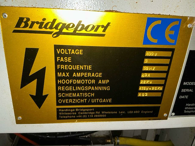 2005 hardinge bridgeport vmc 760 xp³ cnc bewerkingscentrum - afbeelding 15 van  22