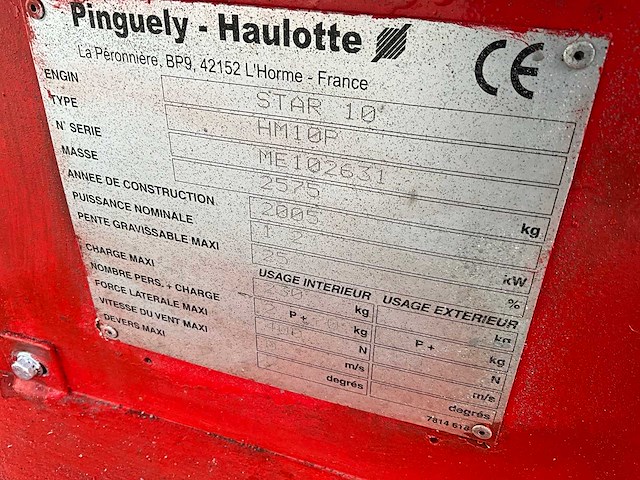 2005 haulotte star 10 hoogwerker - afbeelding 4 van  12