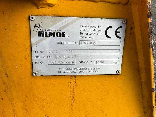 2005 hemos nk1 125 klepelmaaier - afbeelding 7 van  10