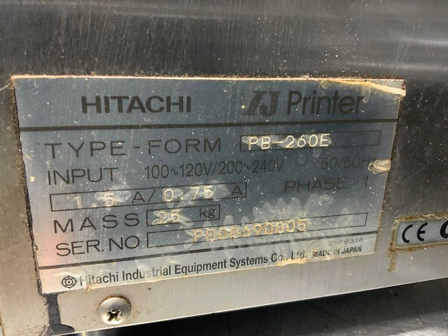 2005 hitachi pb-260e printer kleinkarakter - afbeelding 4 van  6