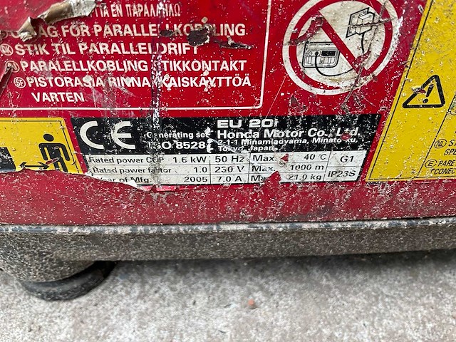 2005 honda eu inverter 20i noodstroomaggregaat - afbeelding 6 van  6