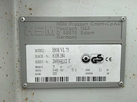 2005 hsm vl75 professionele verticale balenpers - afbeelding 10 van  13