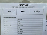2005 hsm vl75 professionele verticale balenpers - afbeelding 11 van  13