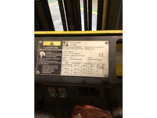 2005 hyster h 2.50xm vorkheftruck - afbeelding 8 van  16