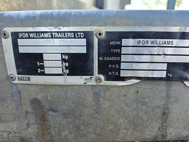 2005 ifor williams trailers cd6/1 machinetransporter - afbeelding 13 van  21